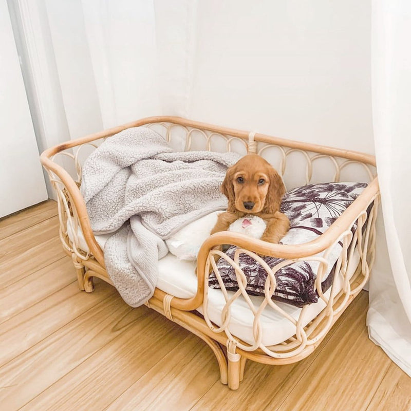 Handmade Rattan Woven Dog Bed