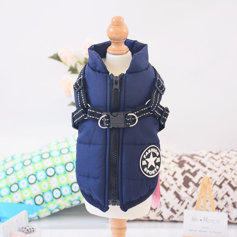 Waterproof Winter Dog Coat With Harness