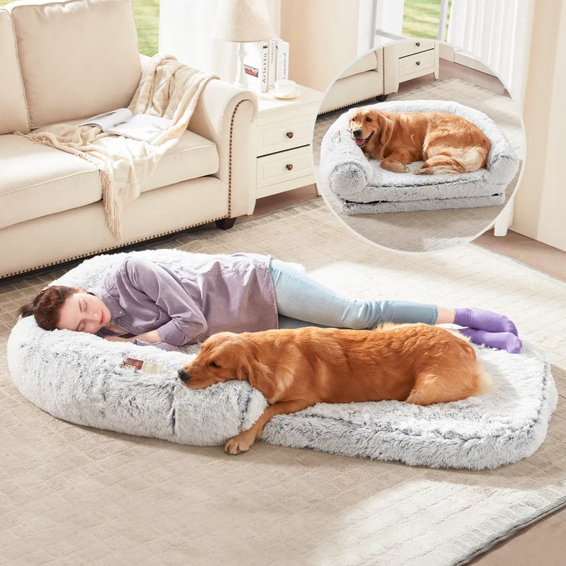 Foldable Plush Dog Bed