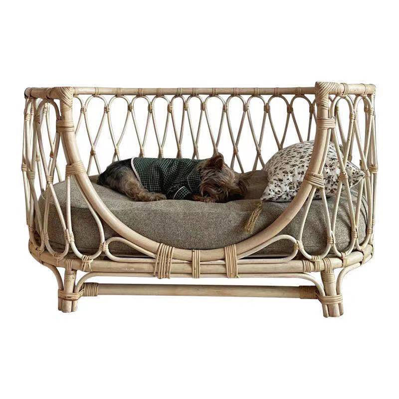 Handmade Rattan Woven Dog Bed