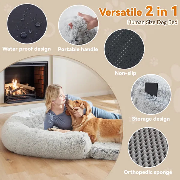 Foldable Plush Dog Bed