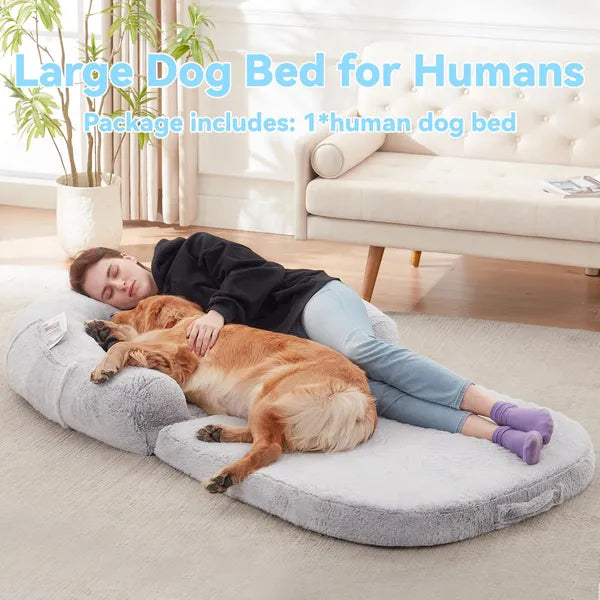 Foldable Plush Dog Bed