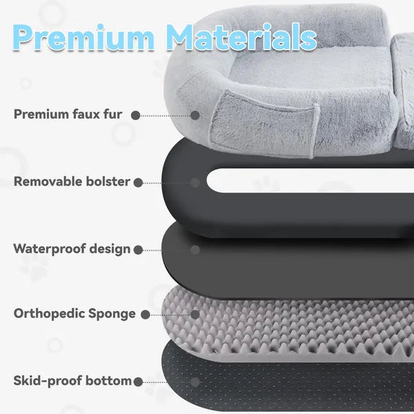 Foldable Plush Dog Bed